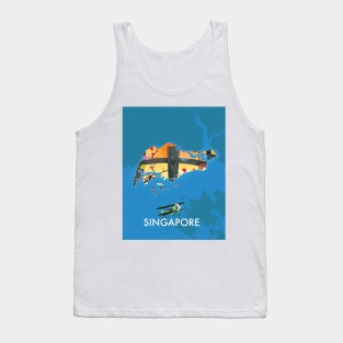 Singapore travel map Tank Top